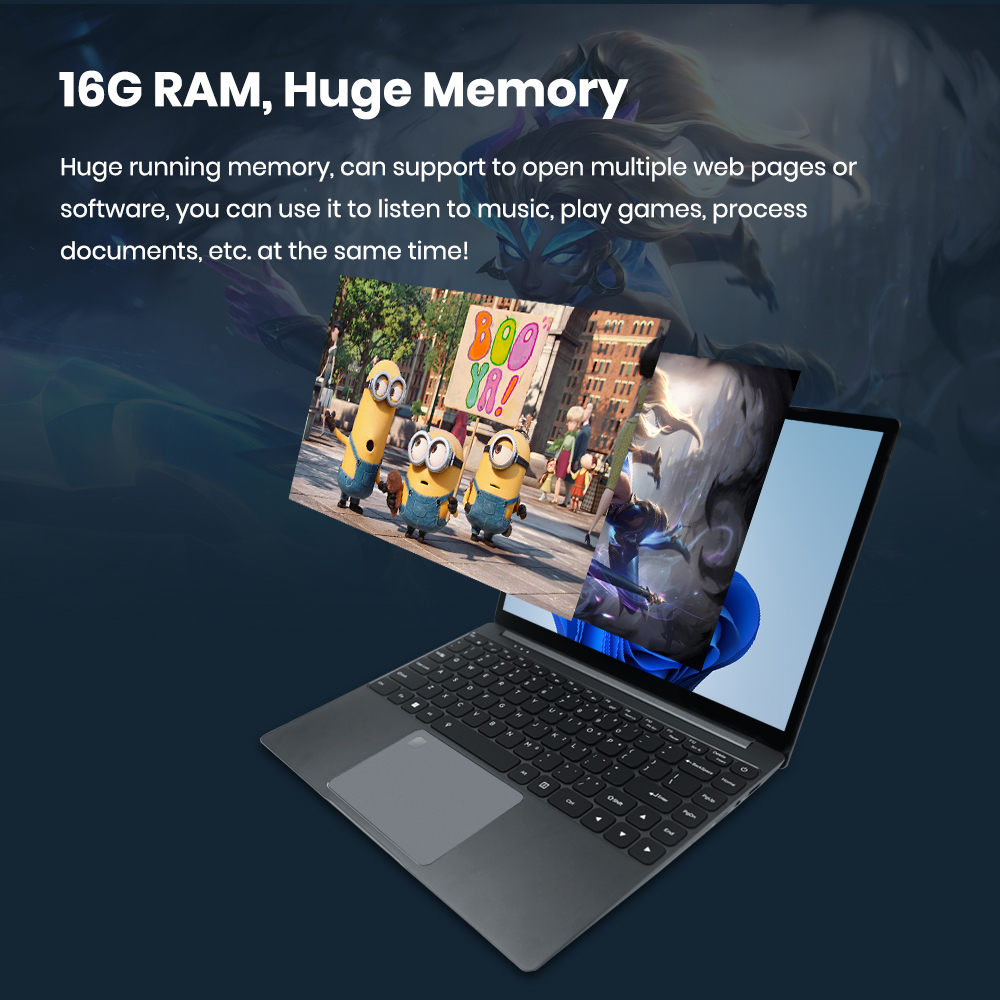 15.6 Inch I5-1135G7 Core 11th Gen Laptop with Quad Core 16GB RAM 1TB SSD Intel Metal Notebook Camera 1.0MP Windows11 Pro