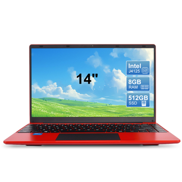 Portable 14&quot; Laptop Computer, Windows 11, Intel Celeron J4125 Quad Core Processor Up to 2.7GHz, 8GB DDR4 RAM, 512GB SSD, 2.4G and 5G WiFi, BT4.0, HD Webcam, Business Laptop Computer
