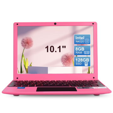 Mini Portable Windows Laptop with Intel Celeron N4020 CPU 8GB RAM 128GB SSD 10.1inch IPS Screen, Laptops for Kids Student Men And Women