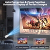 Mini Projector with WIFI 6 and Bluetooth, 4K 1080P Support Portable Projector 180° Rotatable 130'' Screen Movie Projector Auto Keystone Compatible for Laptop, PC, Smartphone