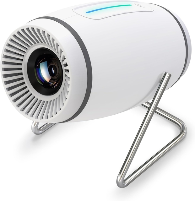 Mini Projector, Projector with WiFi and Bluetooth, 4K 1080P Support Portable Projector 180° Rotatable 120'' Screen Movie Projector Auto Keystone Compatible with HDMI/USB/Smartphone/PC/Laptop