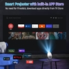 Mini Projector, Projector with WiFi and Bluetooth, 4K 1080P Support Portable Projector 180° Rotatable 120'' Screen Movie Projector Auto Keystone Compatible with HDMI/USB/Smartphone/PC/Laptop