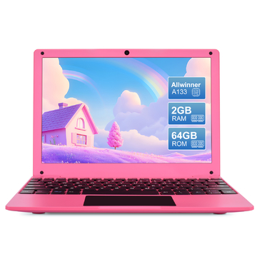 Mini 10.1inch Android 12 Laptop Computer, Portable Small Netbook with Allwinner A133 CPU Android 12 OS 2GB RAM 64GB EMMC HD IPS Screen 1280x800 Pixel 0.3MP Camera