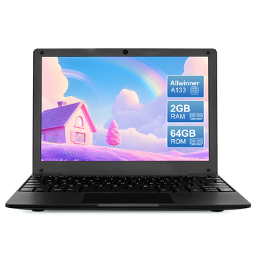 Mini 10.1inch Android 12 Laptop Computer, Portable Small Netbook with Allwinner A133 CPU Android 12 OS 2GB RAM 64GB EMMC HD IPS Screen 1280x800 Pixel 0.3MP Camera